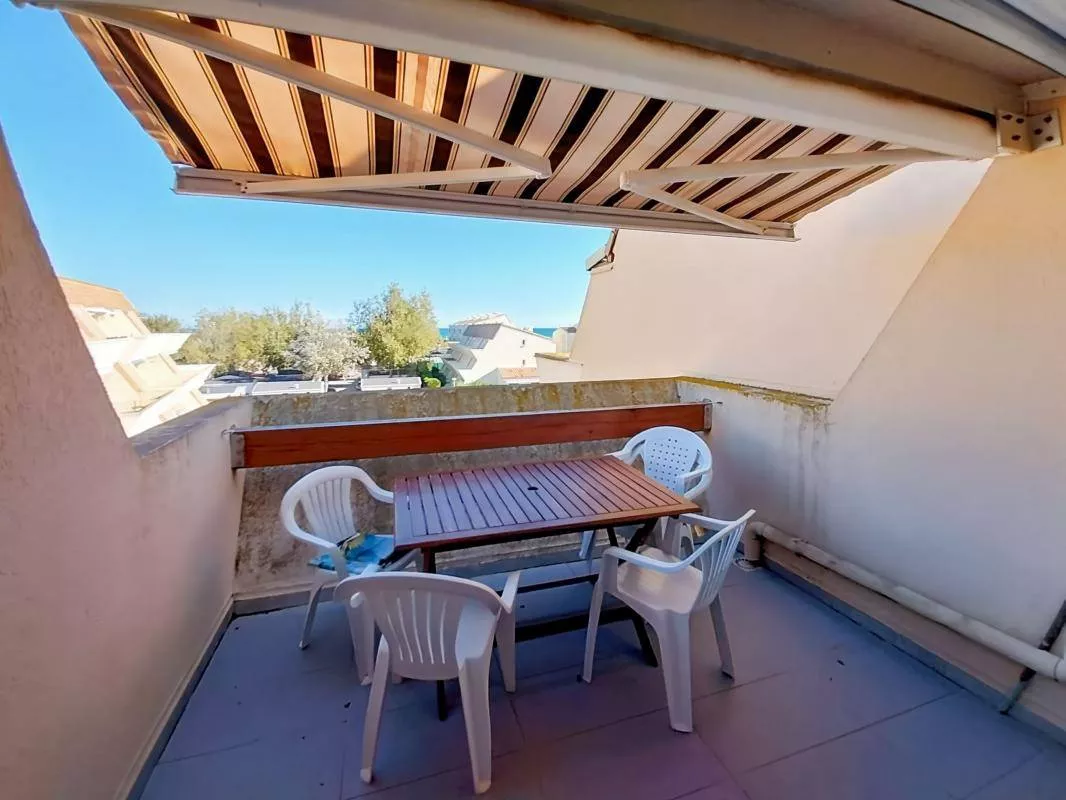 Vente appartement avec terrasse et vue mer à Marseillan Plage