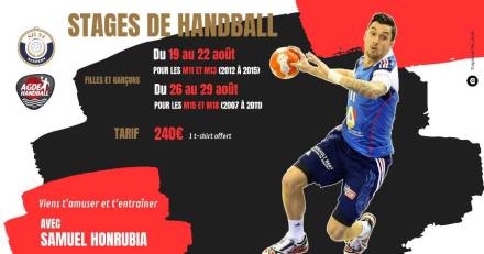 Handball Agde - Un stage d'été avec un champion olympique, ça vous dit ? Les inscriptions sont ouvertes