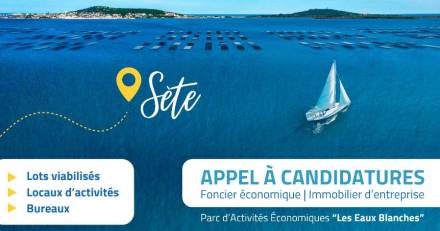 Hérault - Appel à candidatures pour l'implantation d'entreprises à Sète, PAE des Eaux Blanches