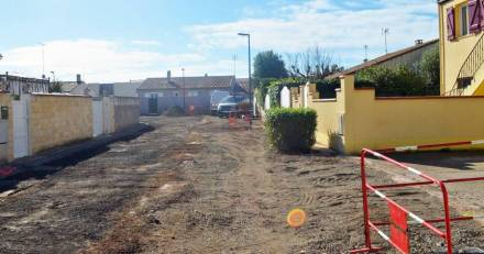 Pomérols - Aménagement de la rue des Tamaris : Le chantier progresse à bon rythme